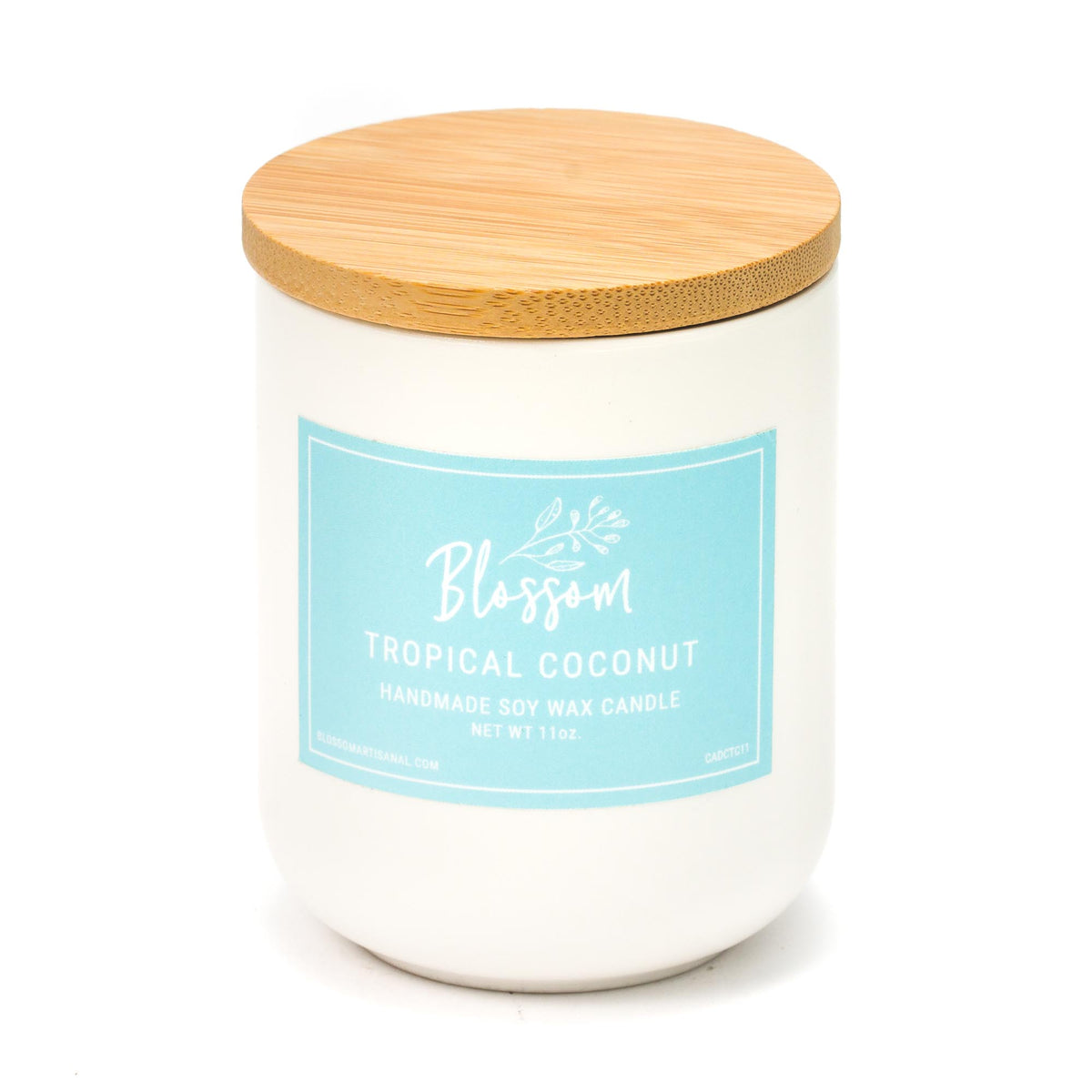 Tropical Coconut 11oz. Glass Soy Wax Candle