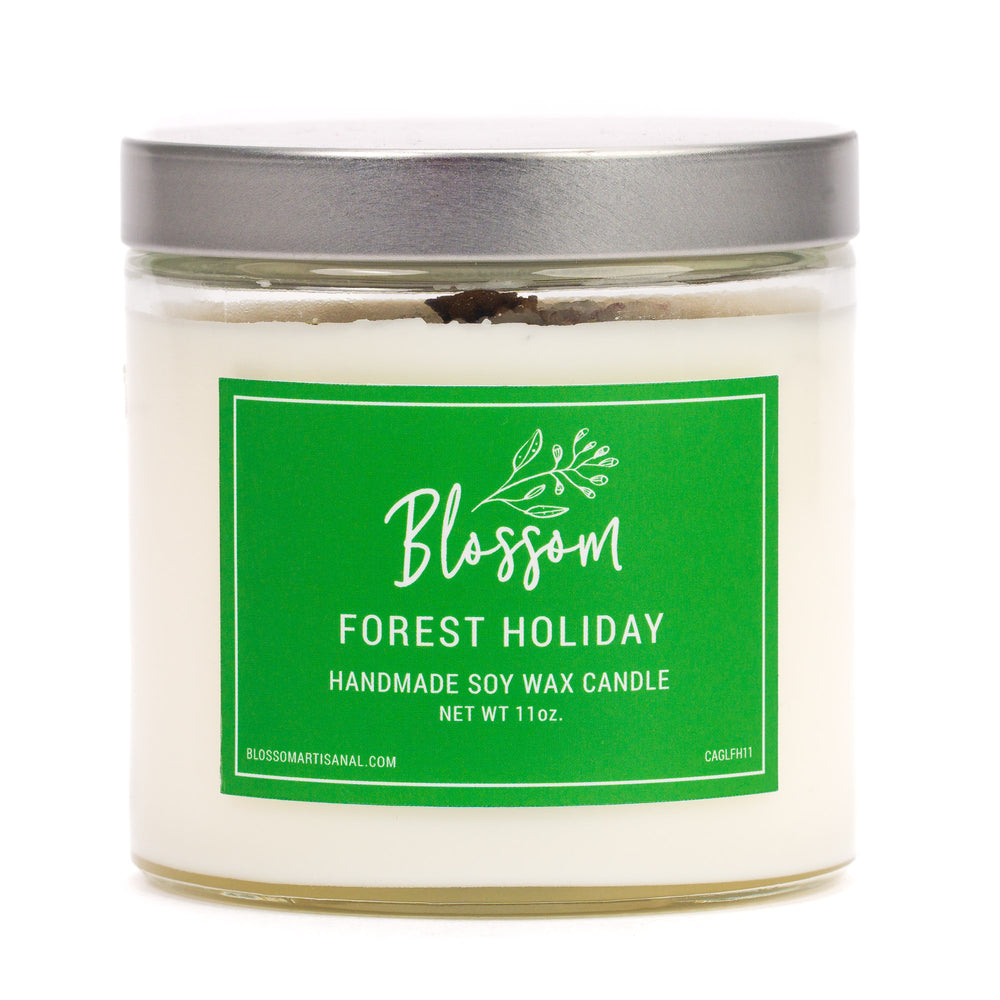 Forest Holiday 11 oz. Glass Soy Wax Candle