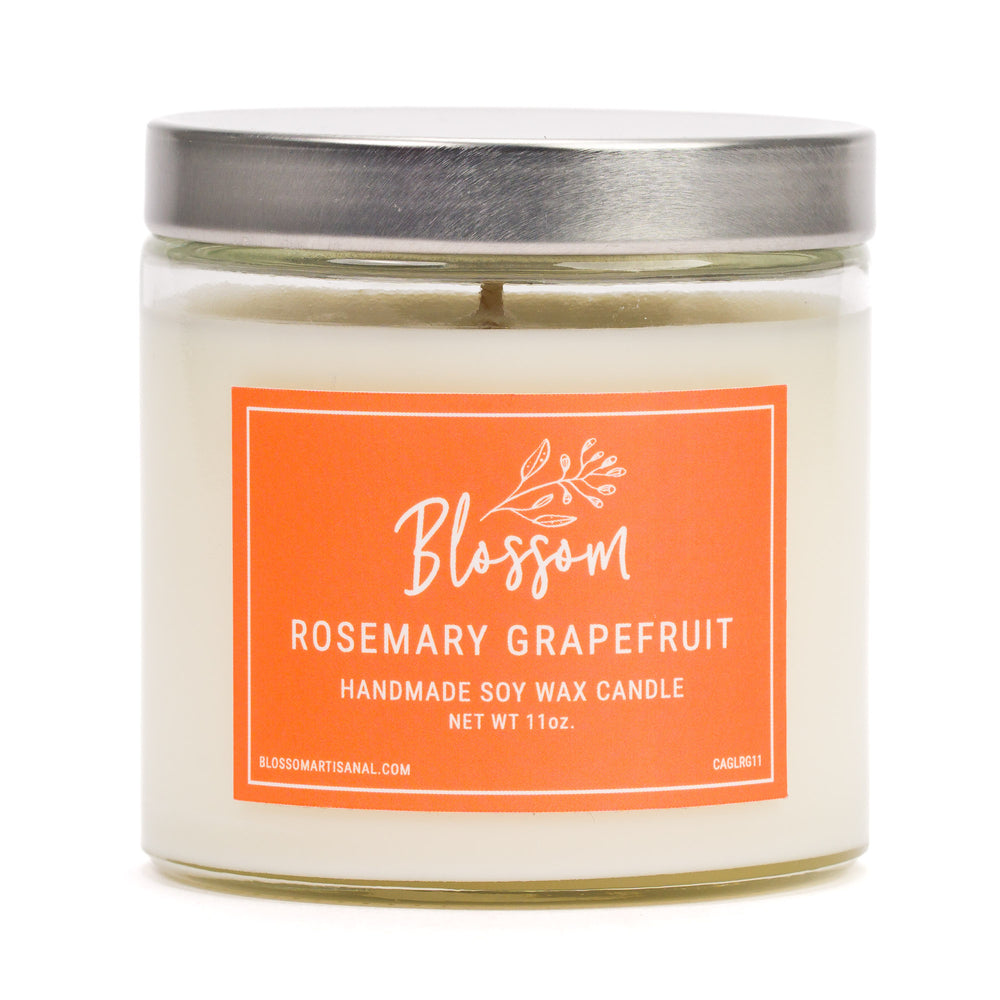 Rosemary Grapefruit 11oz. Glass Soy wax Candle