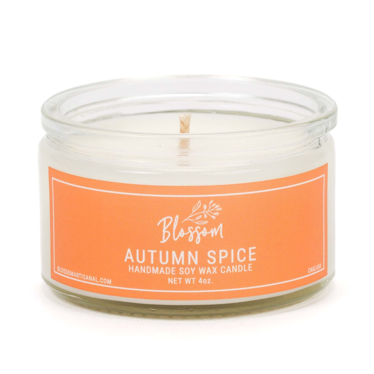 Autumn Spice 4 oz. Glass Soy Wax Candle