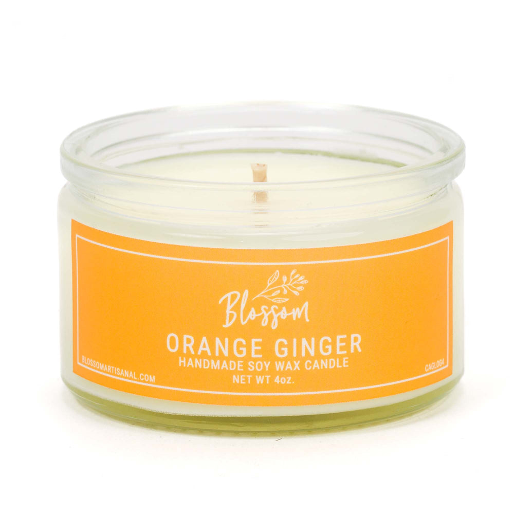 Orange Ginger 4 oz. Glass Soy Wax Candle