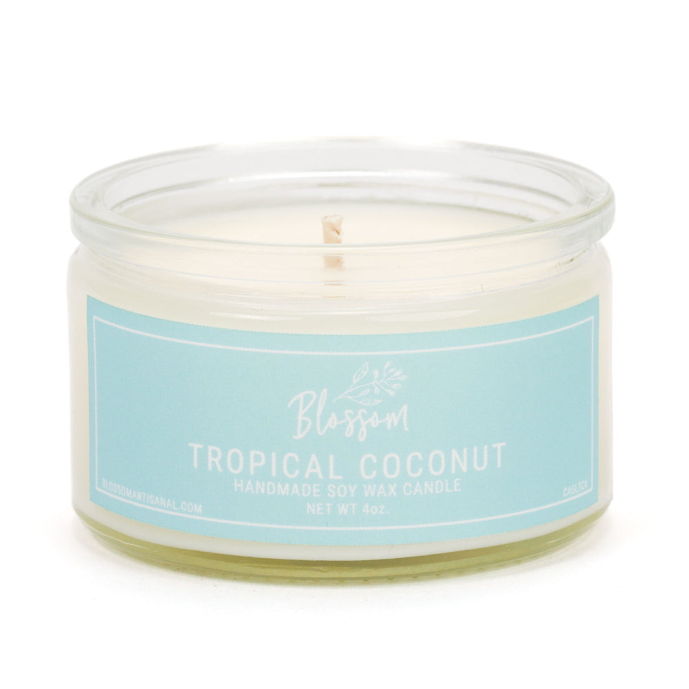 Tropical Coconut 4oz. Glass Soy Wax Candle
