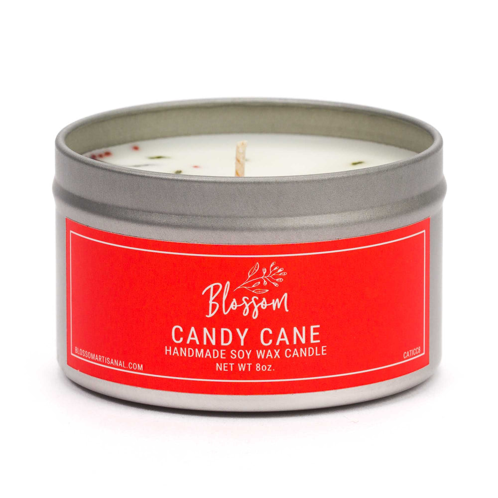 Candy Cane 8 oz. Tin Soy Wax Candle