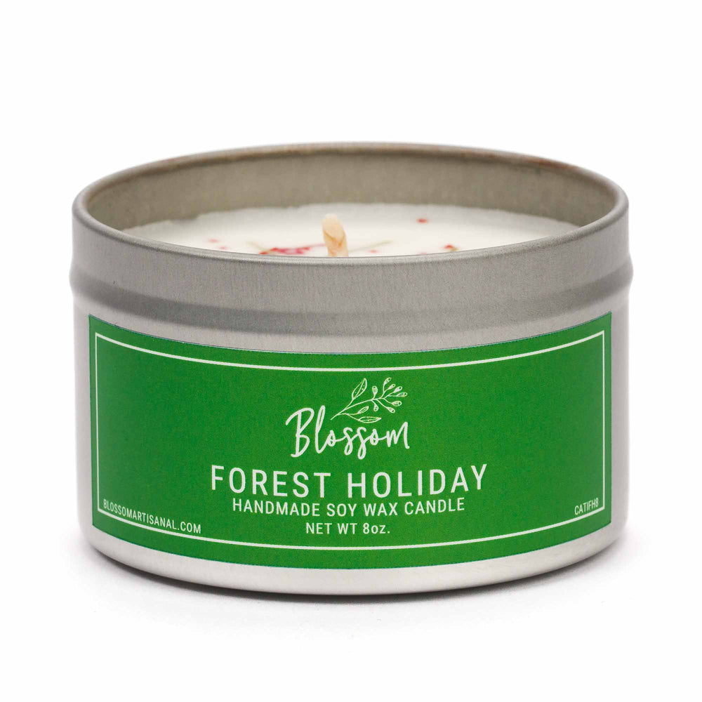 Forest Holiday 8 oz. Tin Soy Wax Candle