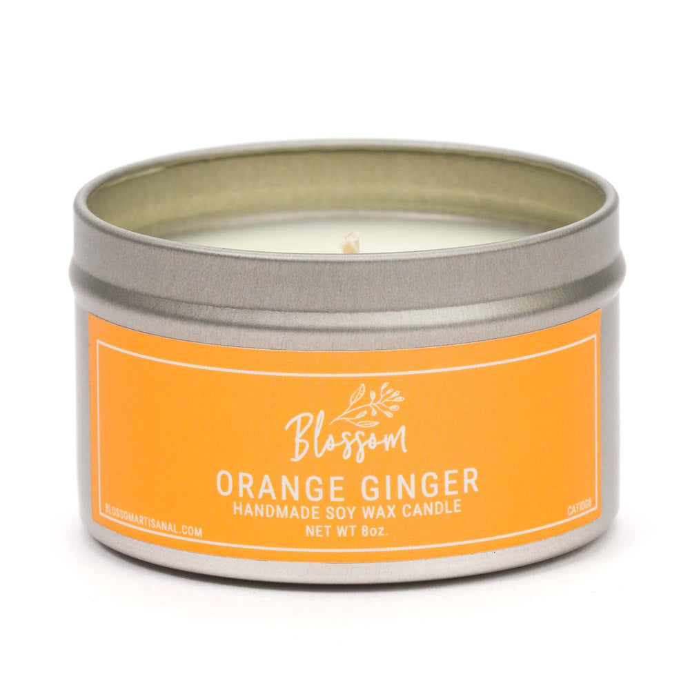 Orange Ginger 8 oz. Tin Soy Wax Candle