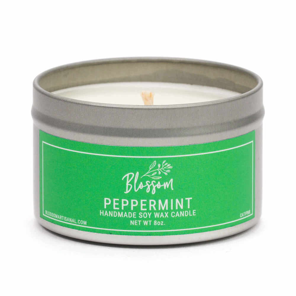 Peppermint 8oz. Tin Soy Wax Candle