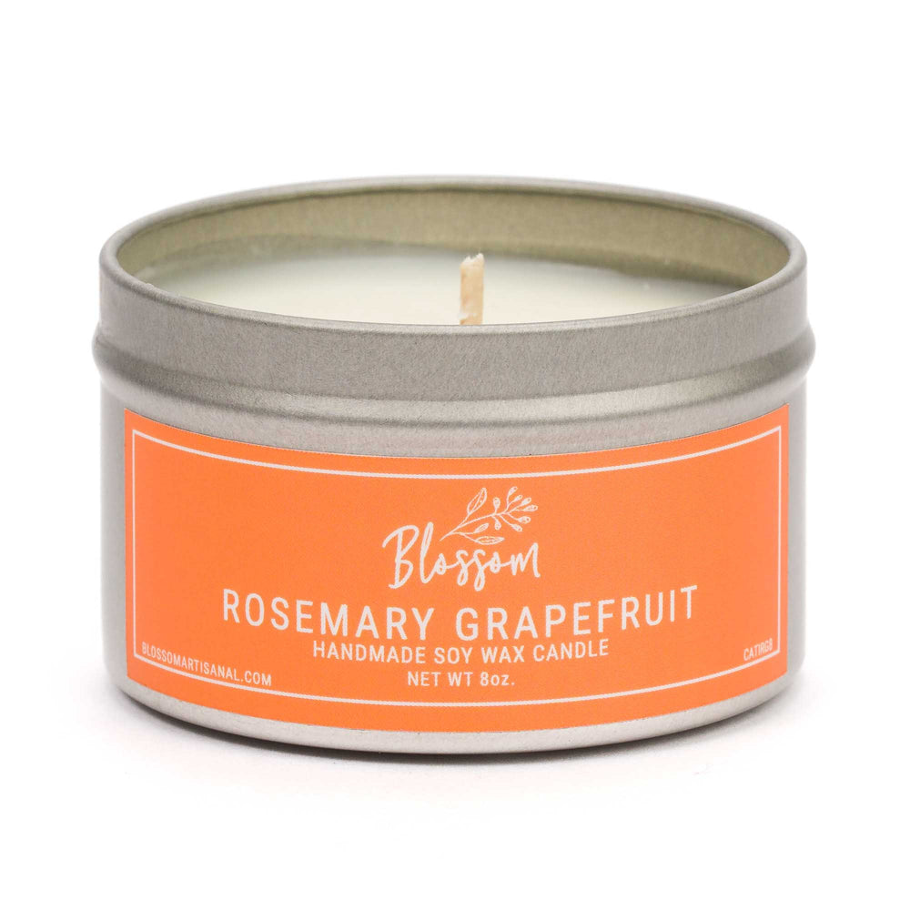 Rosemary Grapefruit 8oz Tin Soy Wax Candle